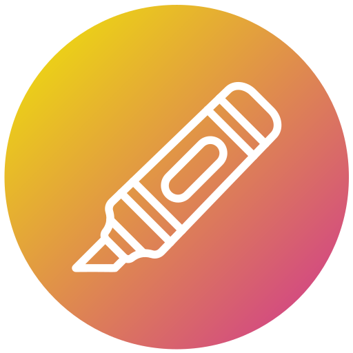 Highlighter Generic gradient outline icon