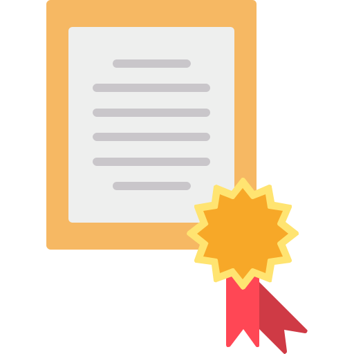 Certificate Generic color fill icon