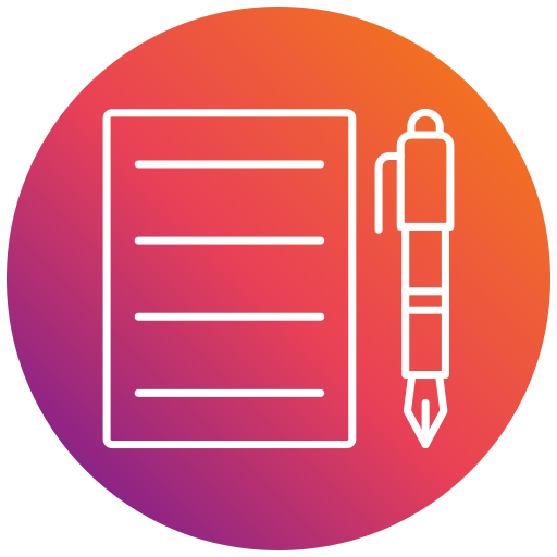 Pen and paper Generic gradient fill icon