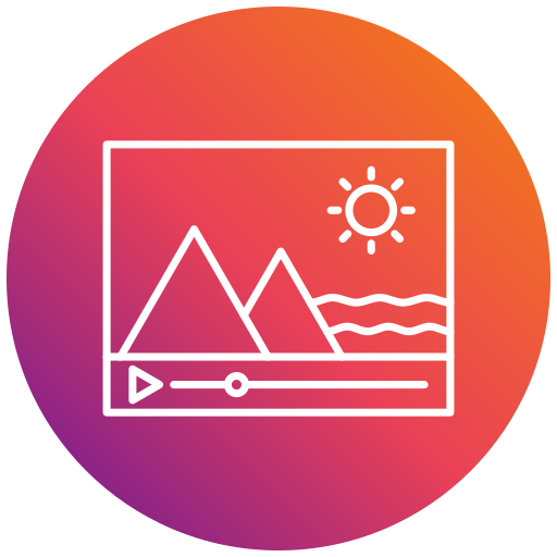 reproductor de video Generic gradient fill icono