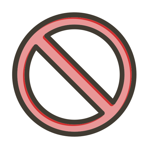 señal de prohibido Generic color lineal-color icono