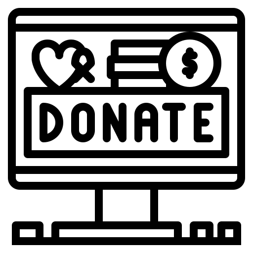 オンライン寄付 Generic black outline icon