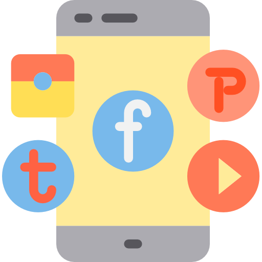 sociale media itim2101 Flat icoon