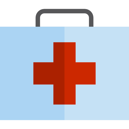 First aid kit srip Flat icon