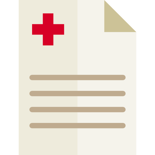 의료 기록 srip Flat icon