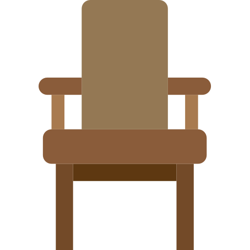 stoel srip Flat icoon