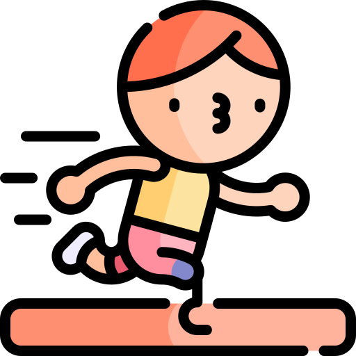 atleta Kawaii Lineal color icono