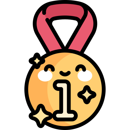 Gold medal Kawaii Lineal color icon