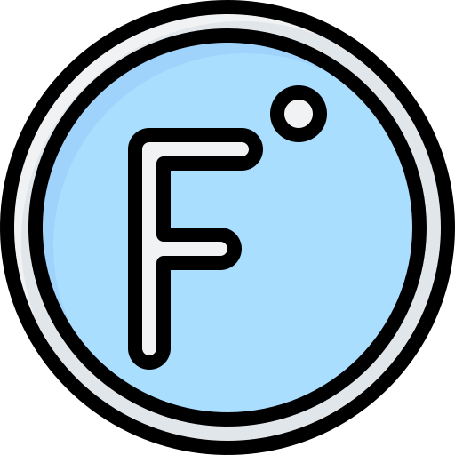 fahrenheit Generic color lineal-color icon