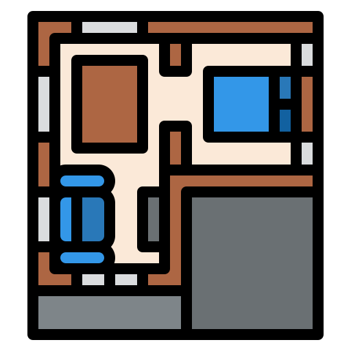 部屋 Generic color lineal-color icon