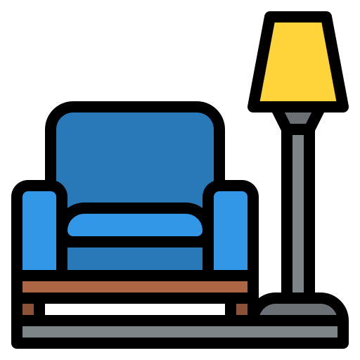 Living room Generic color lineal-color icon
