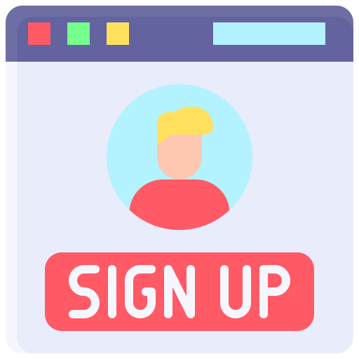 Sign up Generic color fill icon
