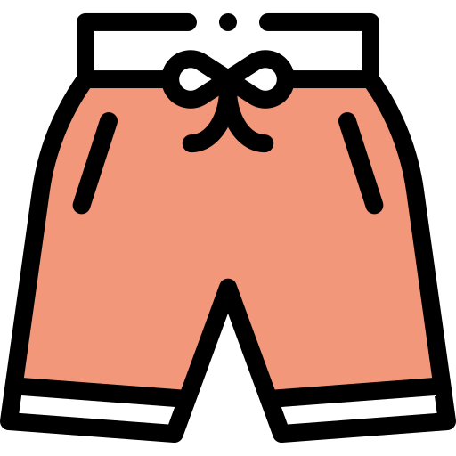 bermudas Detailed Rounded Lineal color icono