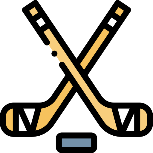 Ice hockey Detailed Rounded Lineal color icon