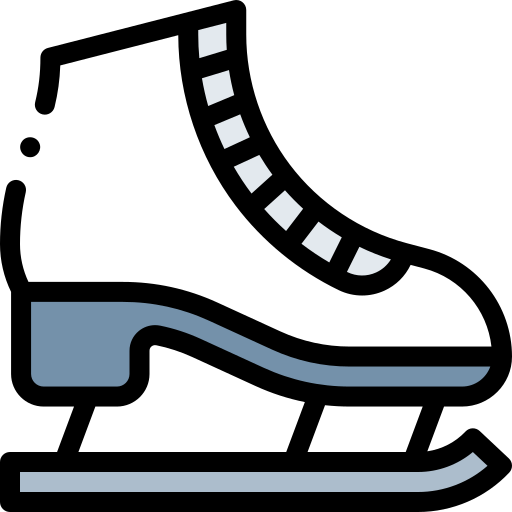 zapatos de patinaje sobre hielo Detailed Rounded Lineal color icono