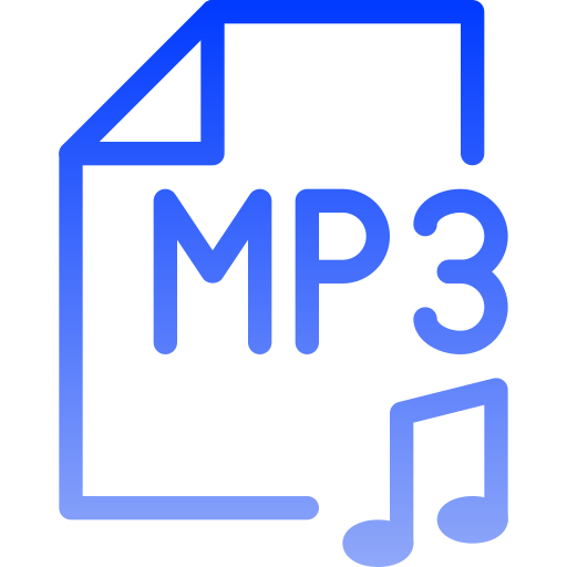 mp3 Generic gradient outline ikona