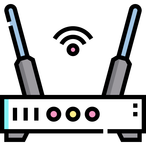 wlan router Detailed Straight Lineal color icon