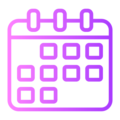 calendario Generic gradient outline icona