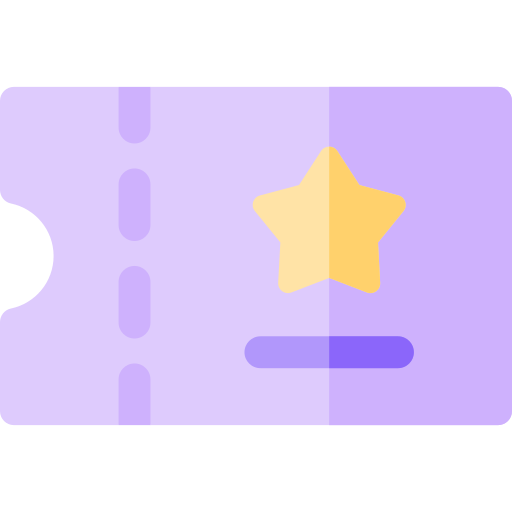 Билет Basic Rounded Flat иконка