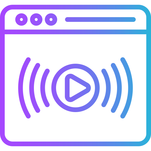 live-streaming Generic gradient outline icon