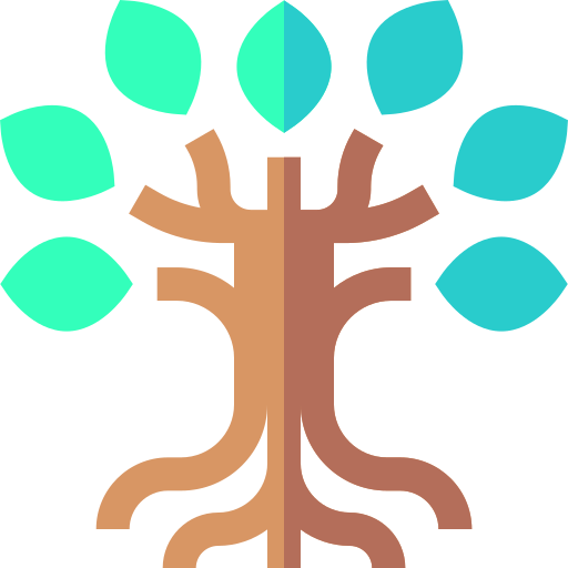 albero della vita Basic Straight Flat icona