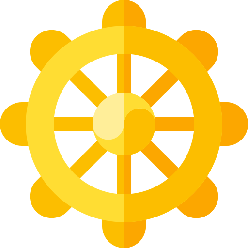 rueda del dharma Basic Straight Flat icono