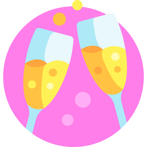 champagne Detailed Flat Circular Flat icona