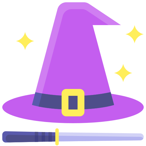chapeau de sorcière Generic color fill Icône