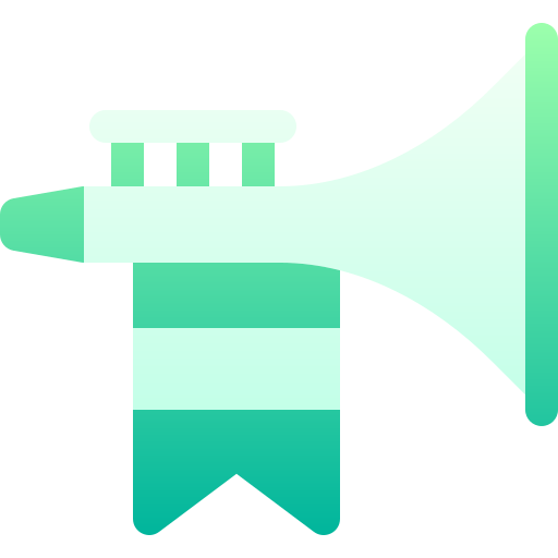 Trumpet Basic Gradient Gradient icon