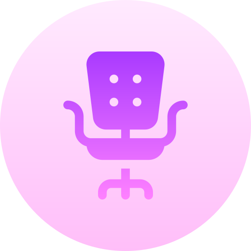 Office chair Basic Gradient Circular icon