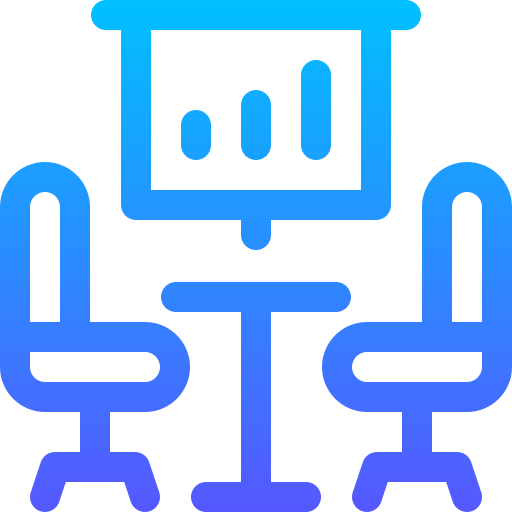 회의실 Basic Gradient Lineal color icon