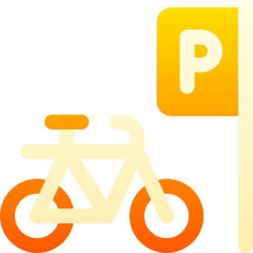 estacionamento de bicicletas Basic Gradient Gradient Ícone