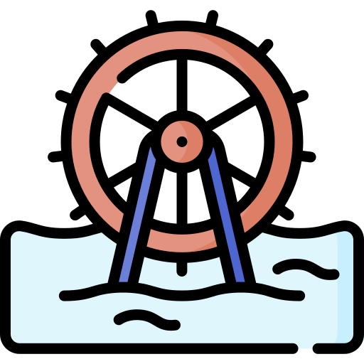 turbina de agua Special Lineal color icono