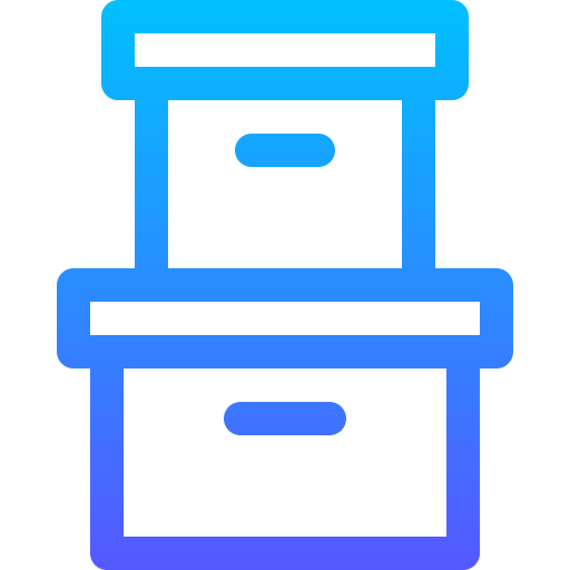 배달 상자 Basic Gradient Lineal color icon