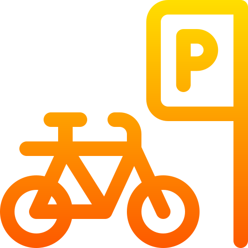 estacionamento de bicicletas Basic Gradient Lineal color Ícone