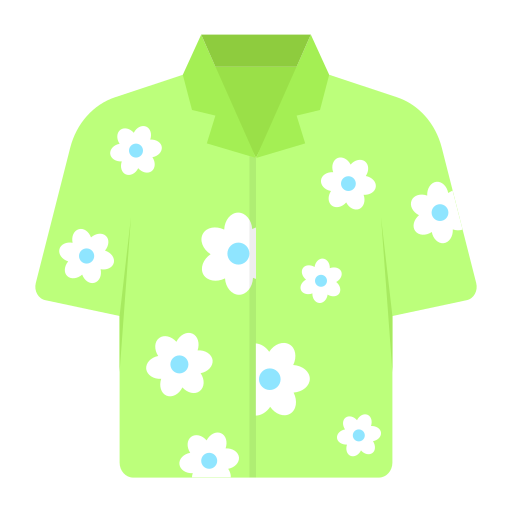 camisa hawaiana Generic color fill icono