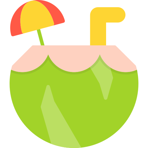 napój kokosowy Generic color fill ikona