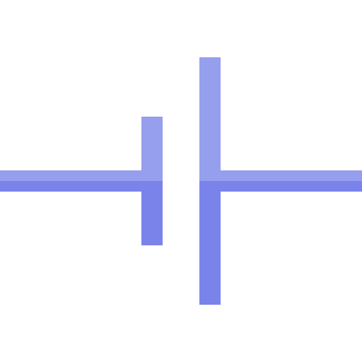 Capacitor Basic Straight Flat icon