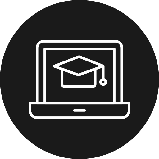Online education Generic black fill icon
