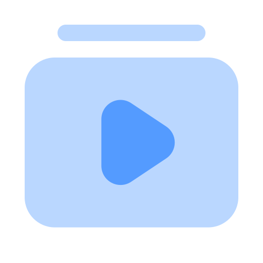 Video playlist Generic color fill icon