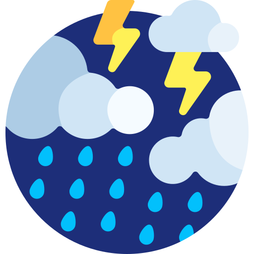tormenta fuerte Detailed Flat Circular Flat icono