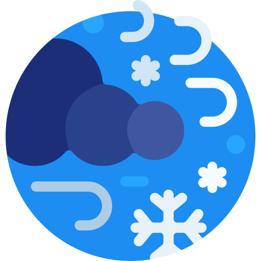 duże opady śniegu Detailed Flat Circular Flat ikona
