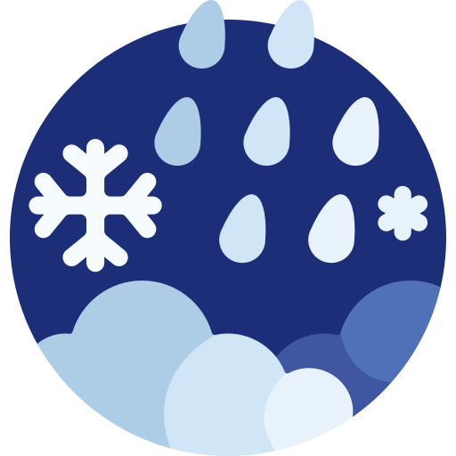 Heavy snow Detailed Flat Circular Flat icon