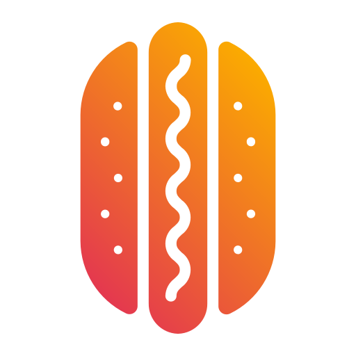 hot dog Generic gradient fill ikona