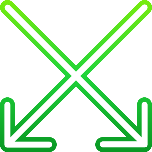dos flechas Generic gradient outline icono