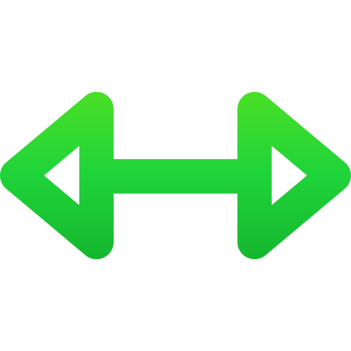 Left and right arrows Generic gradient fill icon