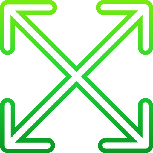 cuatro flechas Generic gradient outline icono
