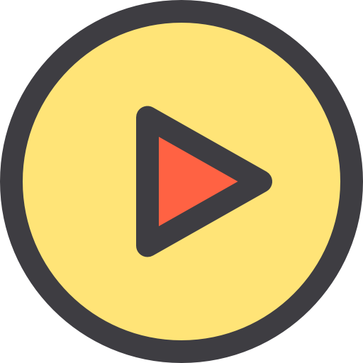 botón de play itim2101 Lineal Color icono
