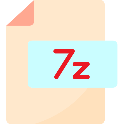 7z srip Flat icoon