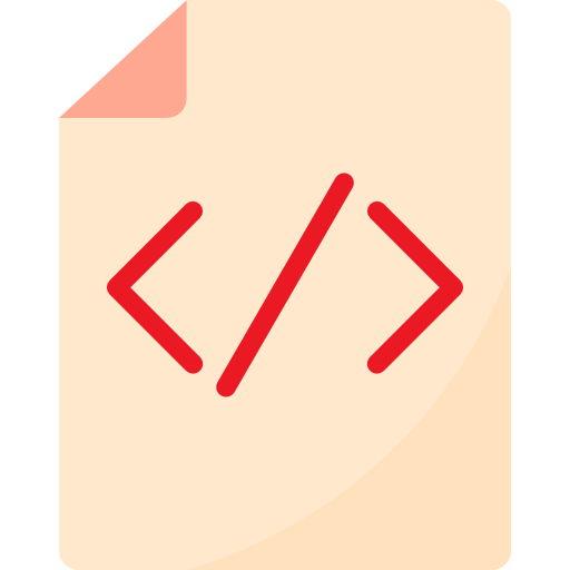 Html code srip Flat icon